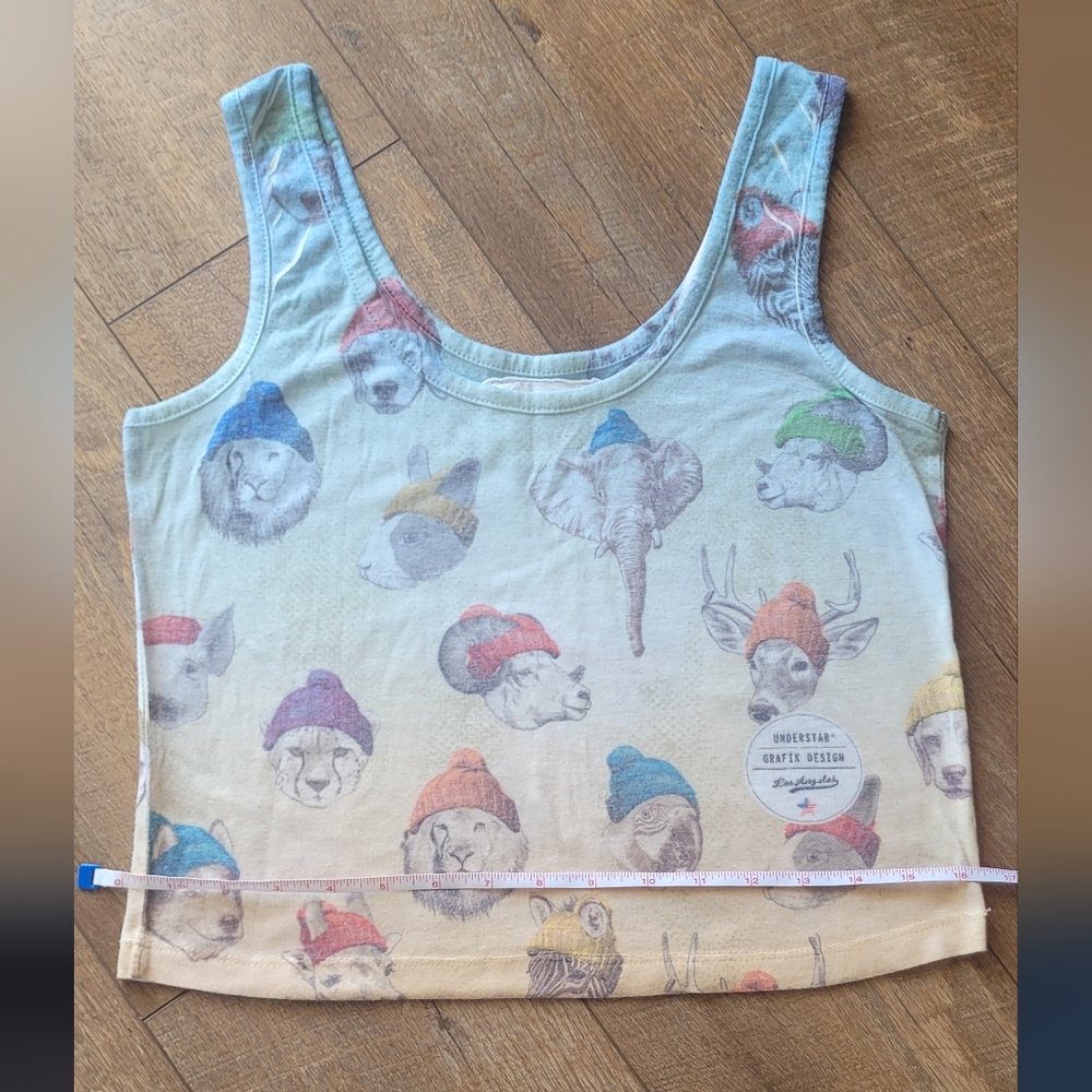 Understar Grafik Design Animal Crop Top